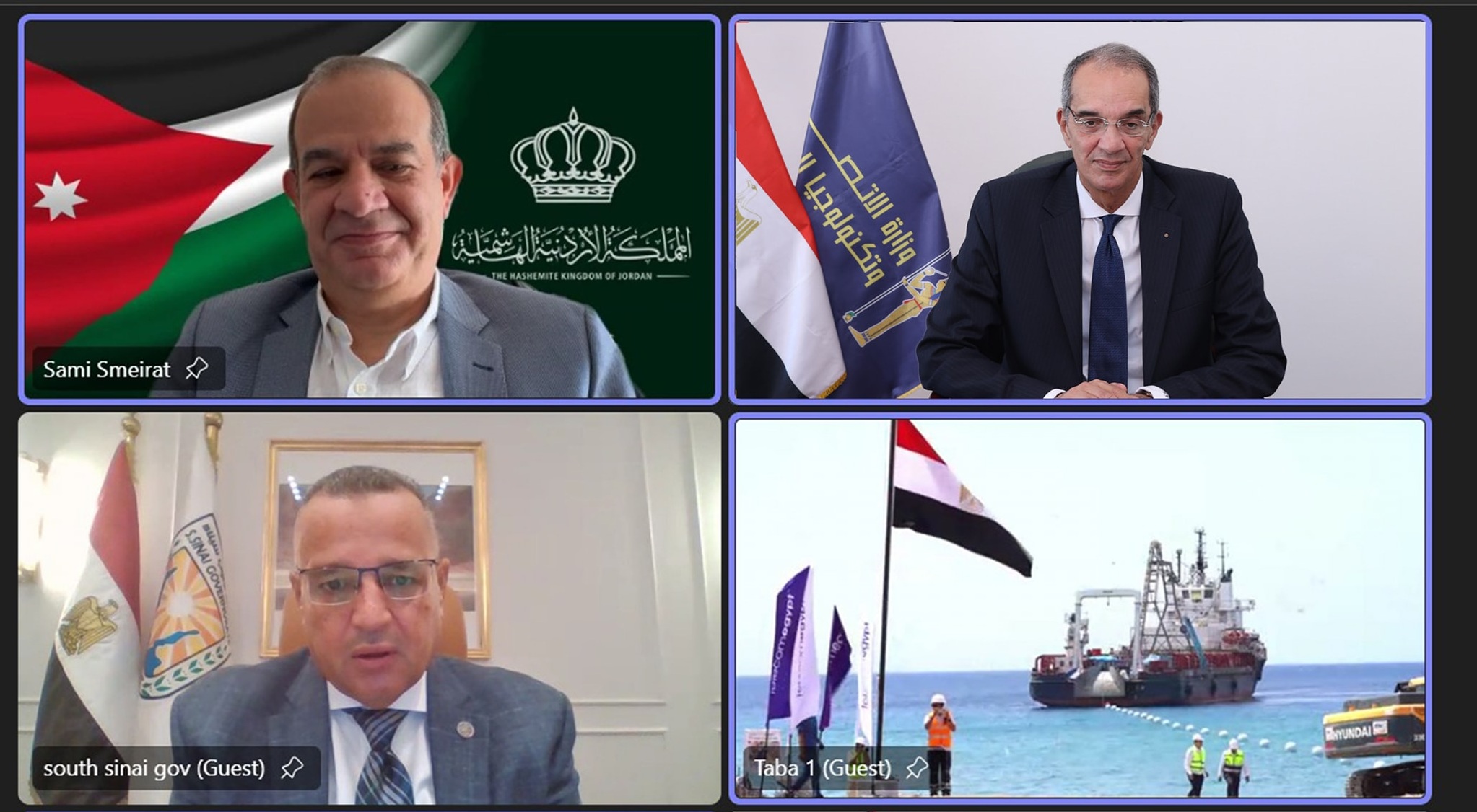 Egypt, Jordan connect via Coral Bridge submarine cable after 25 years